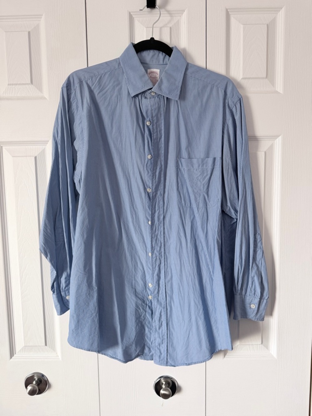 Brooks Brothers Sky Blue Pinstripe Dress Shirt